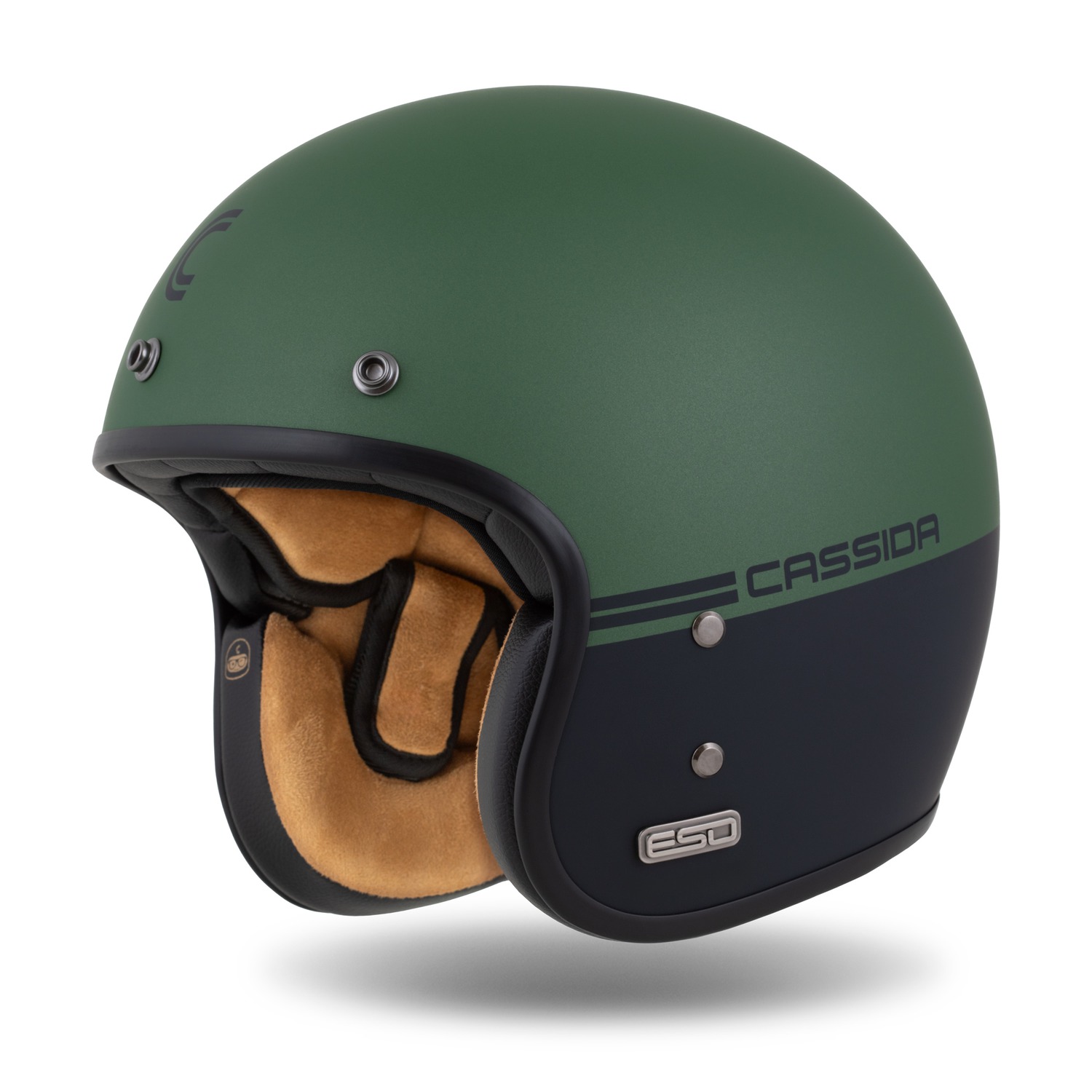 helmet Eso Super Hooligan, CASSIDA (black matt/metallic green) 2025