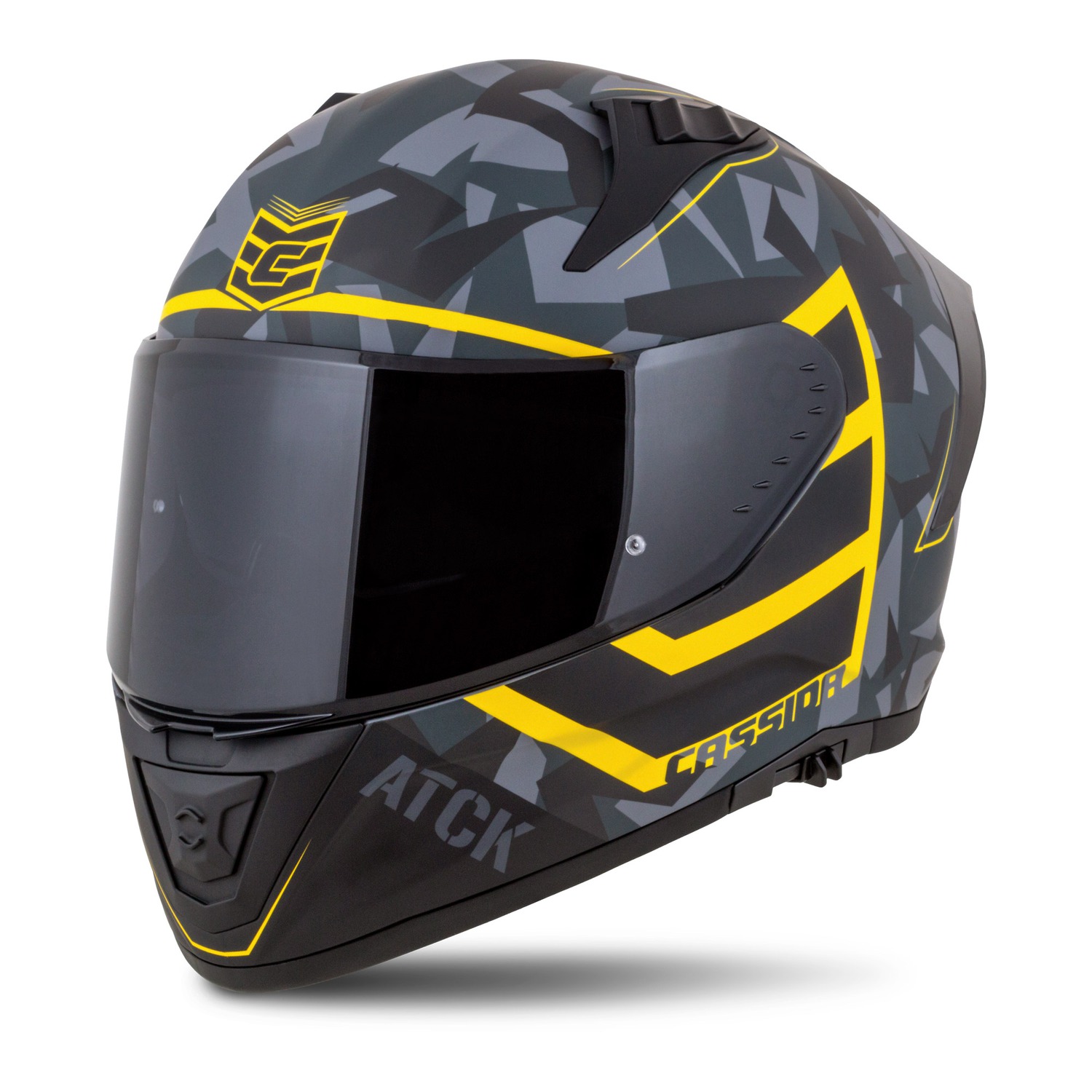 helmet Aero ATCK, CASSIDA (grey camo/black/yellow fluo) 2025
