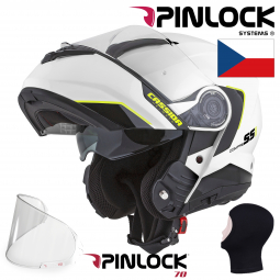 + PINLOCK Moto přilba CASSIDA Compress 2.0 Refraction bílá-černá