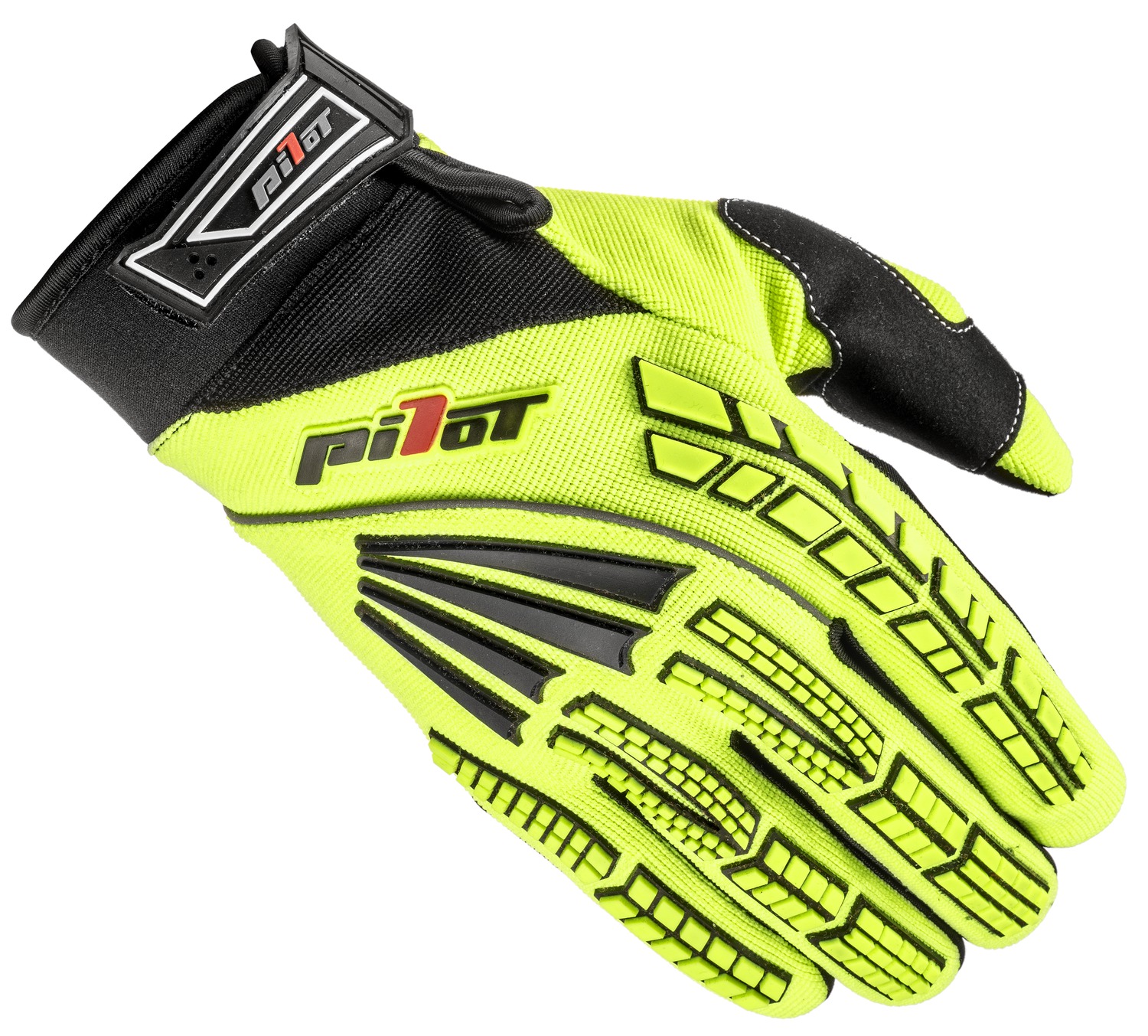 PIONEER gloves, PILOT (yellow fluo/black/red)
