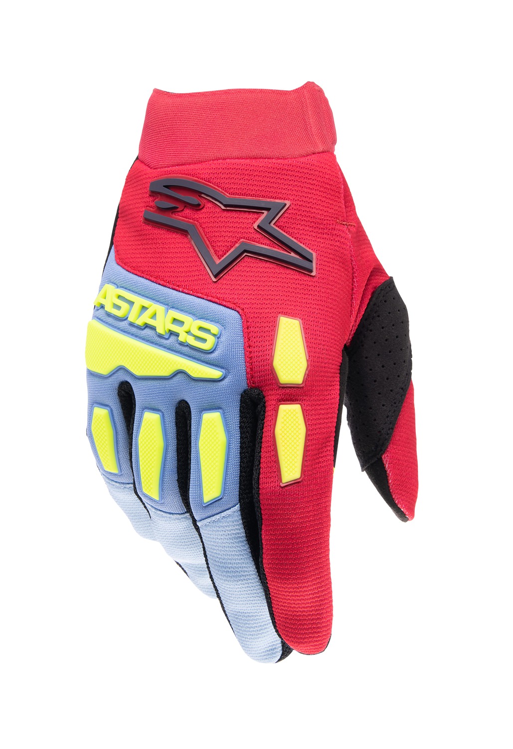 gloves FULL BORE, ALPINESTARS, kids (light blue/red berry/black) 2024