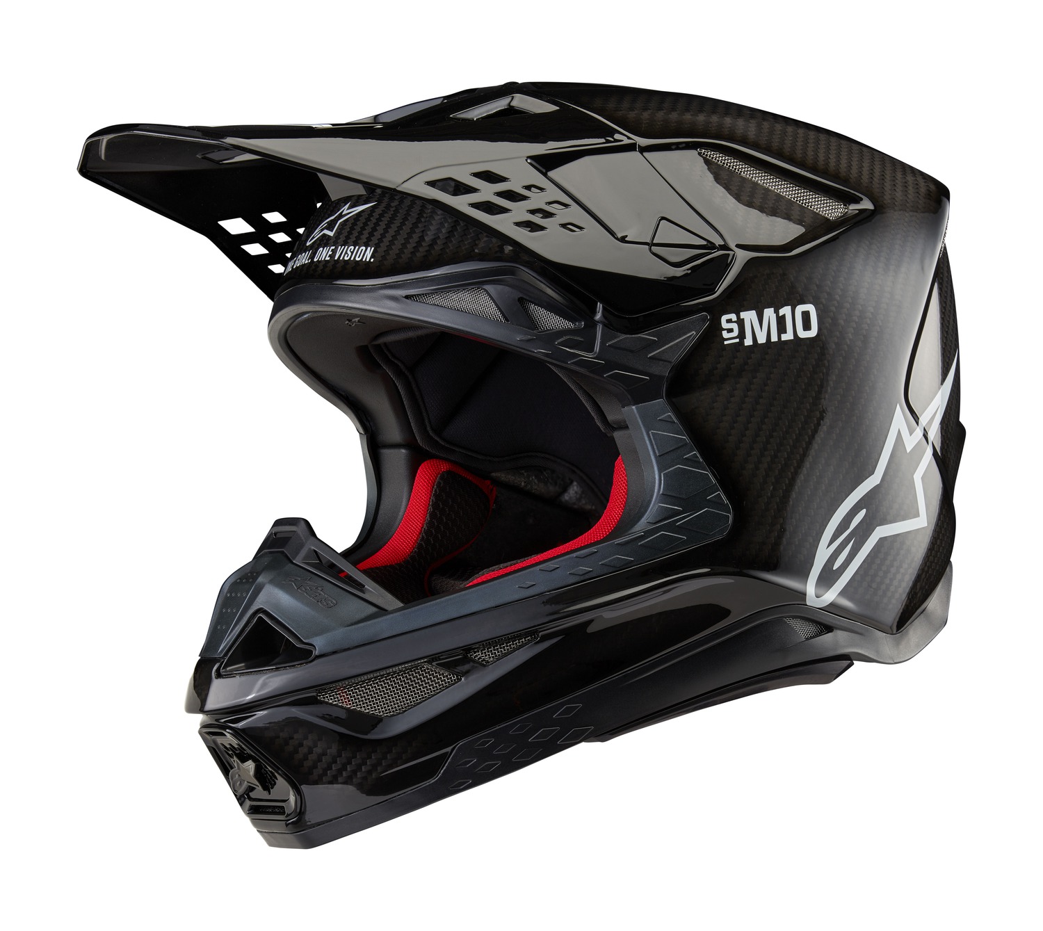 helmet SUPERTECH S-M10 SOLID, ALPINESTARS (glossy carbon) 2025