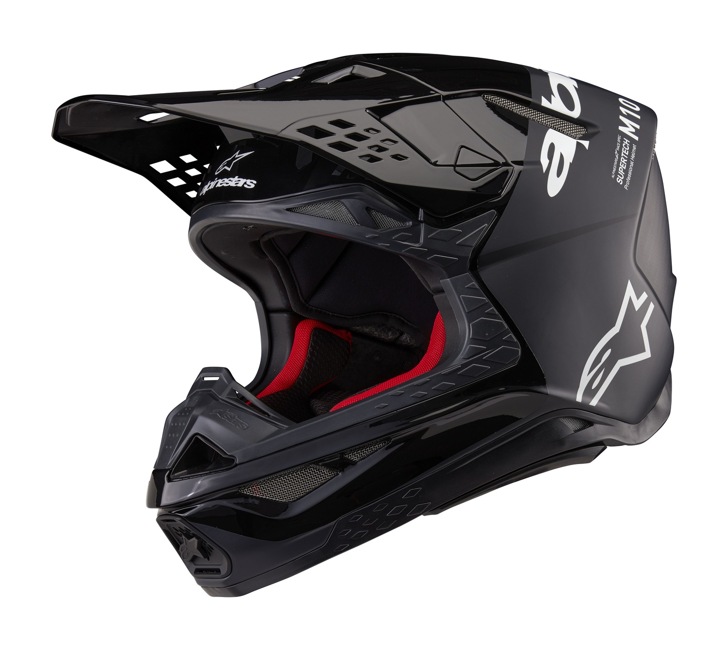 helmet SUPERTECH S-M10 FLOOD, ALPINESTARS (black/dark gray matt) 2025