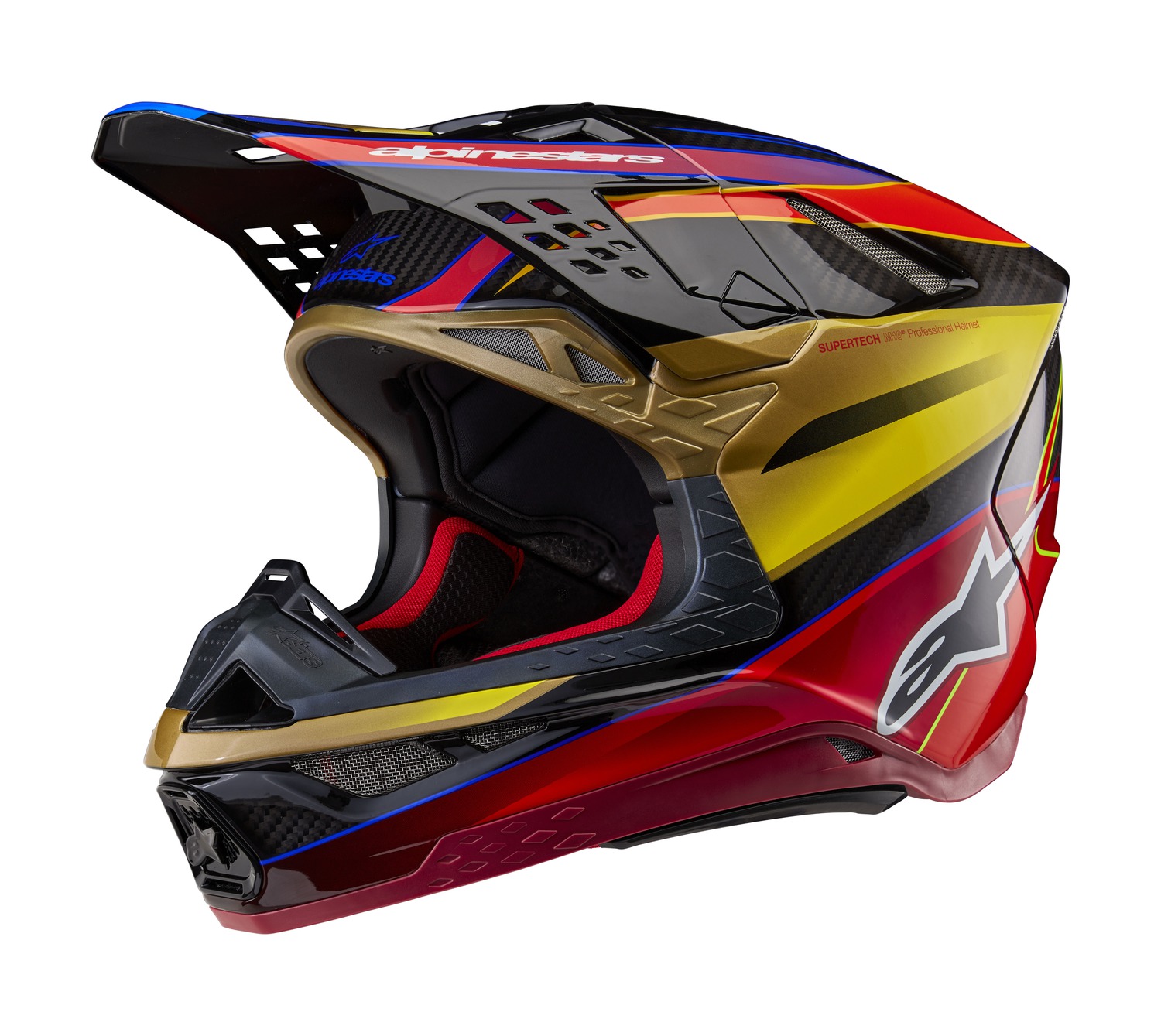 helmet SUPERTECH S-M10 ERA, ALPINESTARS (gold/red) 2025