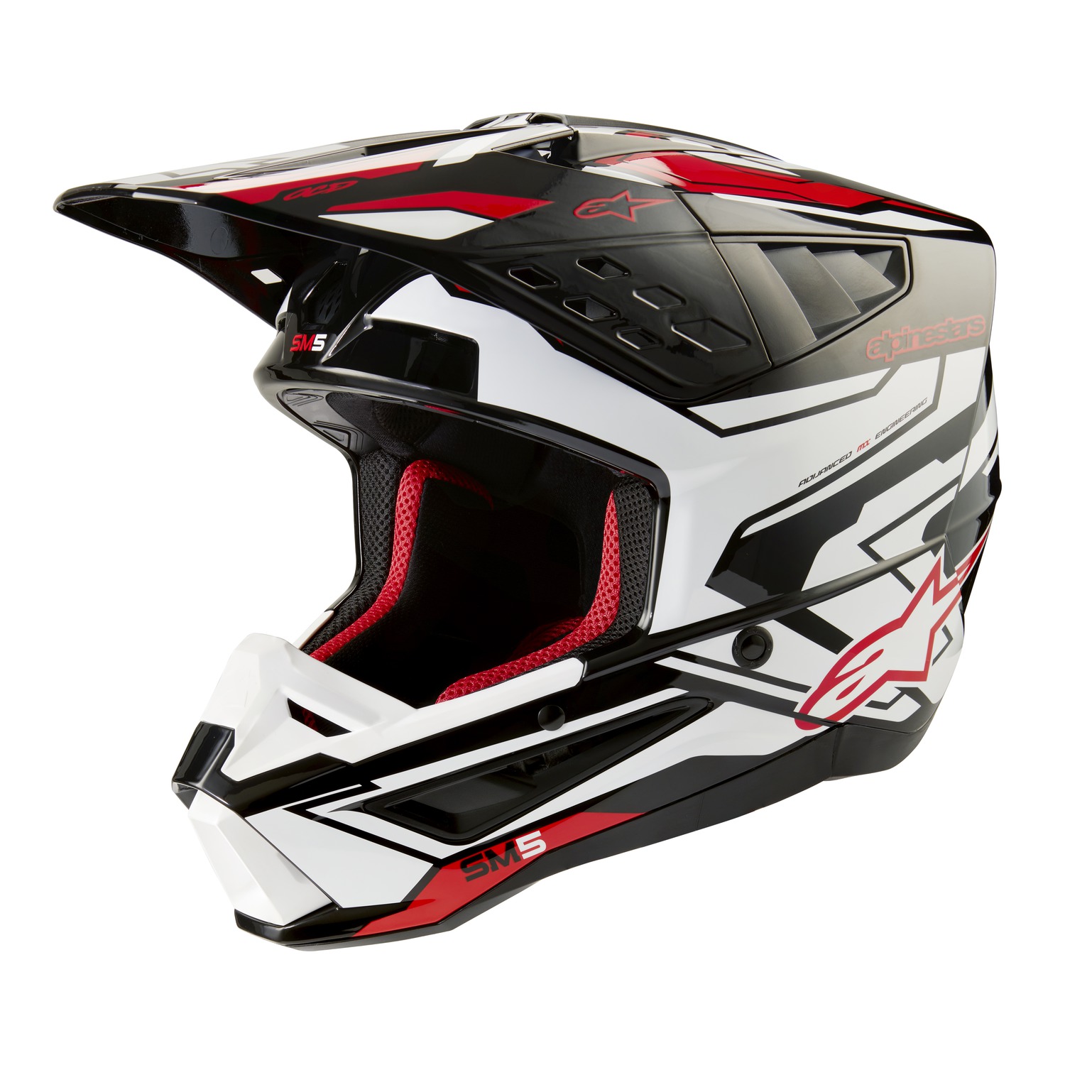 helmet S-M5 ACTION 2, ALPINESTARS (black/white/red fluo) 2025