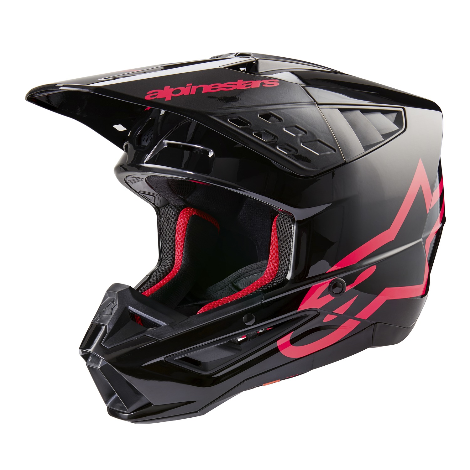 helmet S-M5 CORP, ALPINESTARS (black/pink) 2025