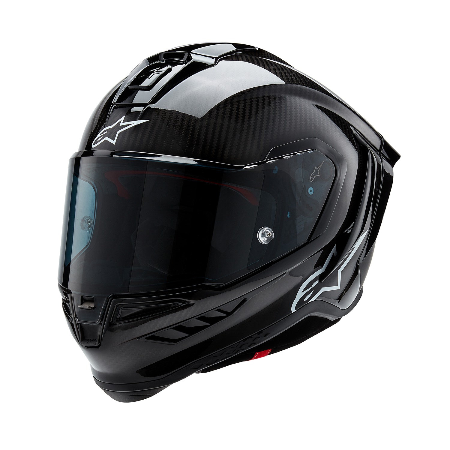helmet SUPERTECH R10 SOLID, ALPINESTARS (gloss carbon/matt carbon) 2025