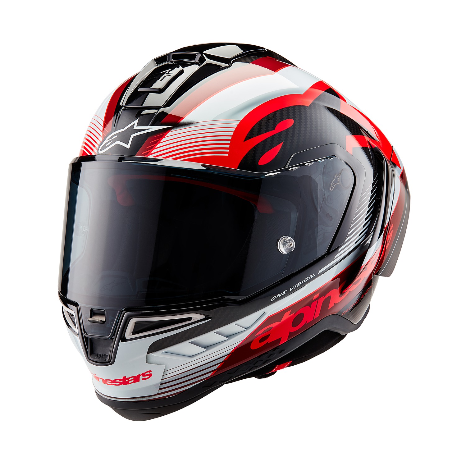 helmet SUPERTECH R10 TEAM, ALPINESTARS (carbon/red/white) 2025