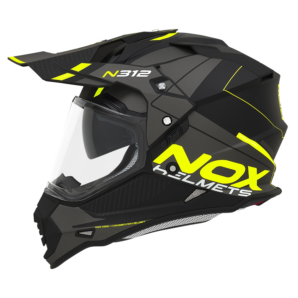 NOX HELMET TRAIL N312 DRONE YELLOW MATT BLACK