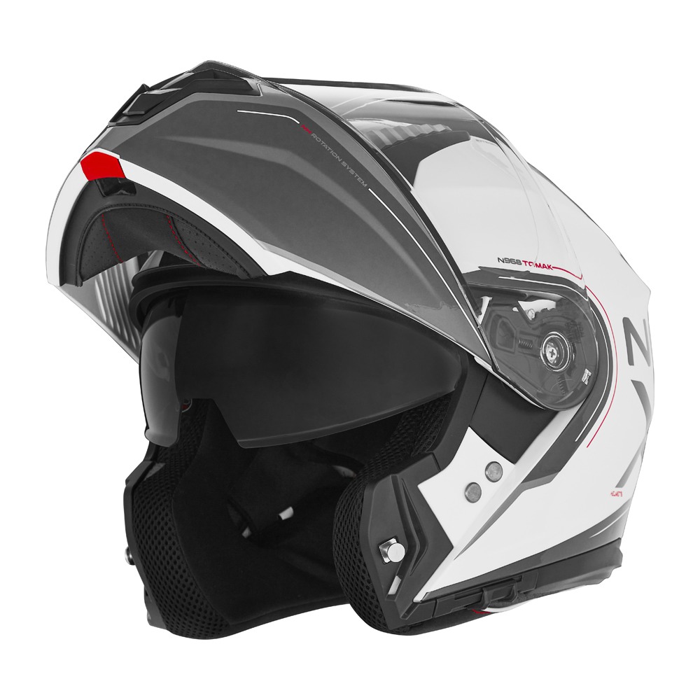 NOX FLIP-UP HELMET N968 TOMAK WHITE RED