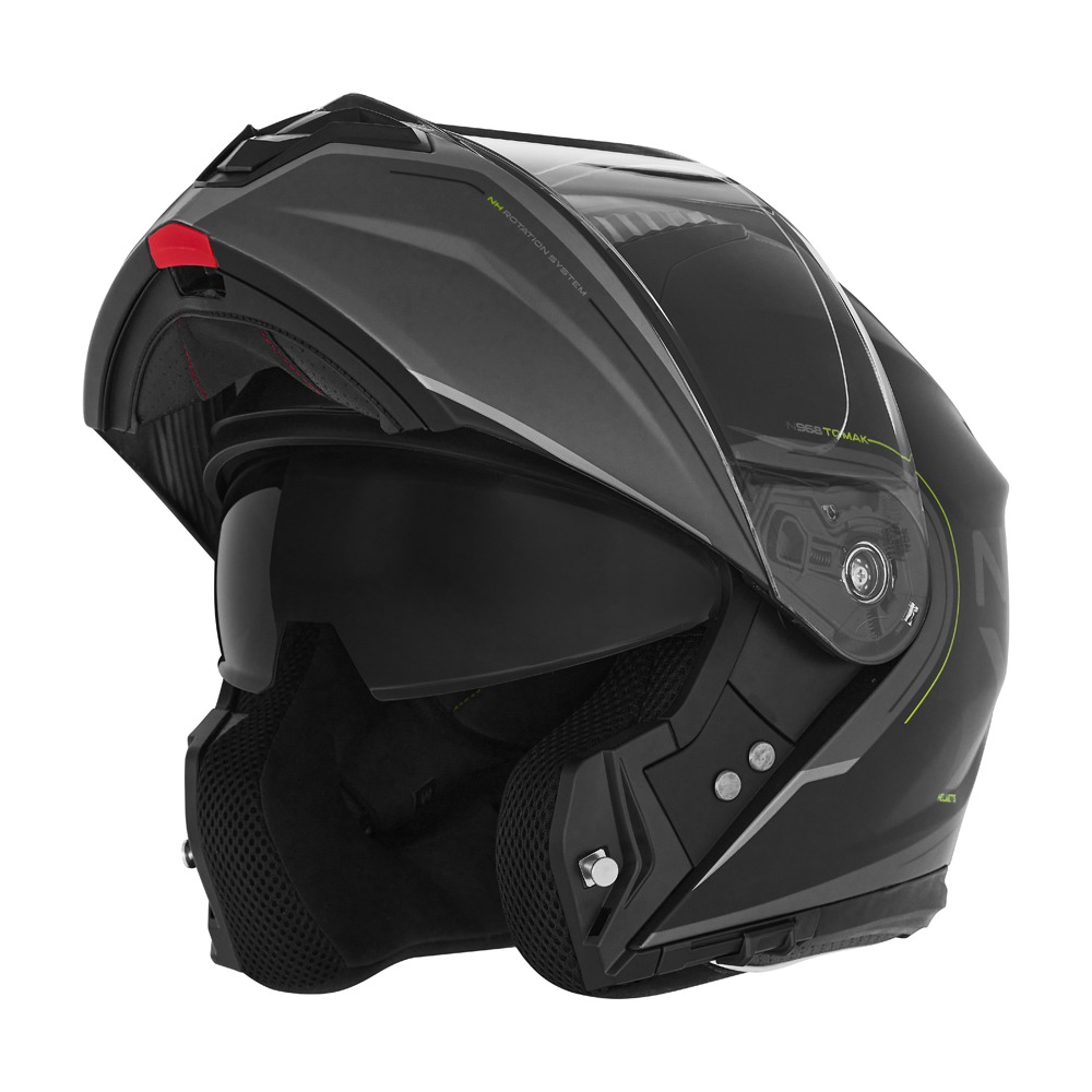 NOX FLIP-UP HELMET N968 TOMAK MATT BLACK YELLOW