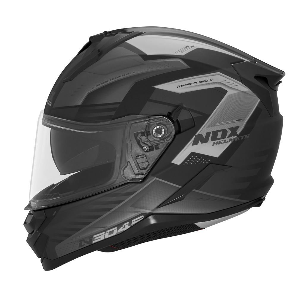 NOX HELMET FULL FACE N304S CARVER MATT BLACK TITANIUM