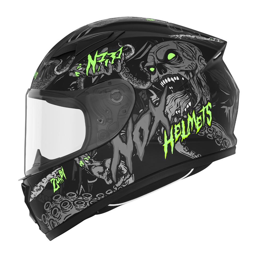 NOX HELMET FULL FACE KID ZUMBI N731 BLACK GREEN