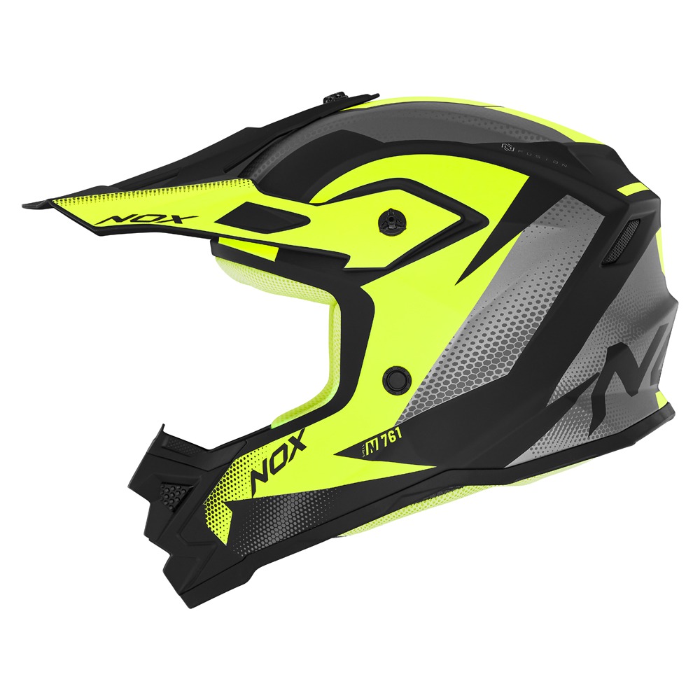 NOX HELMET KID MX N761 YELLOW BLACK MAT