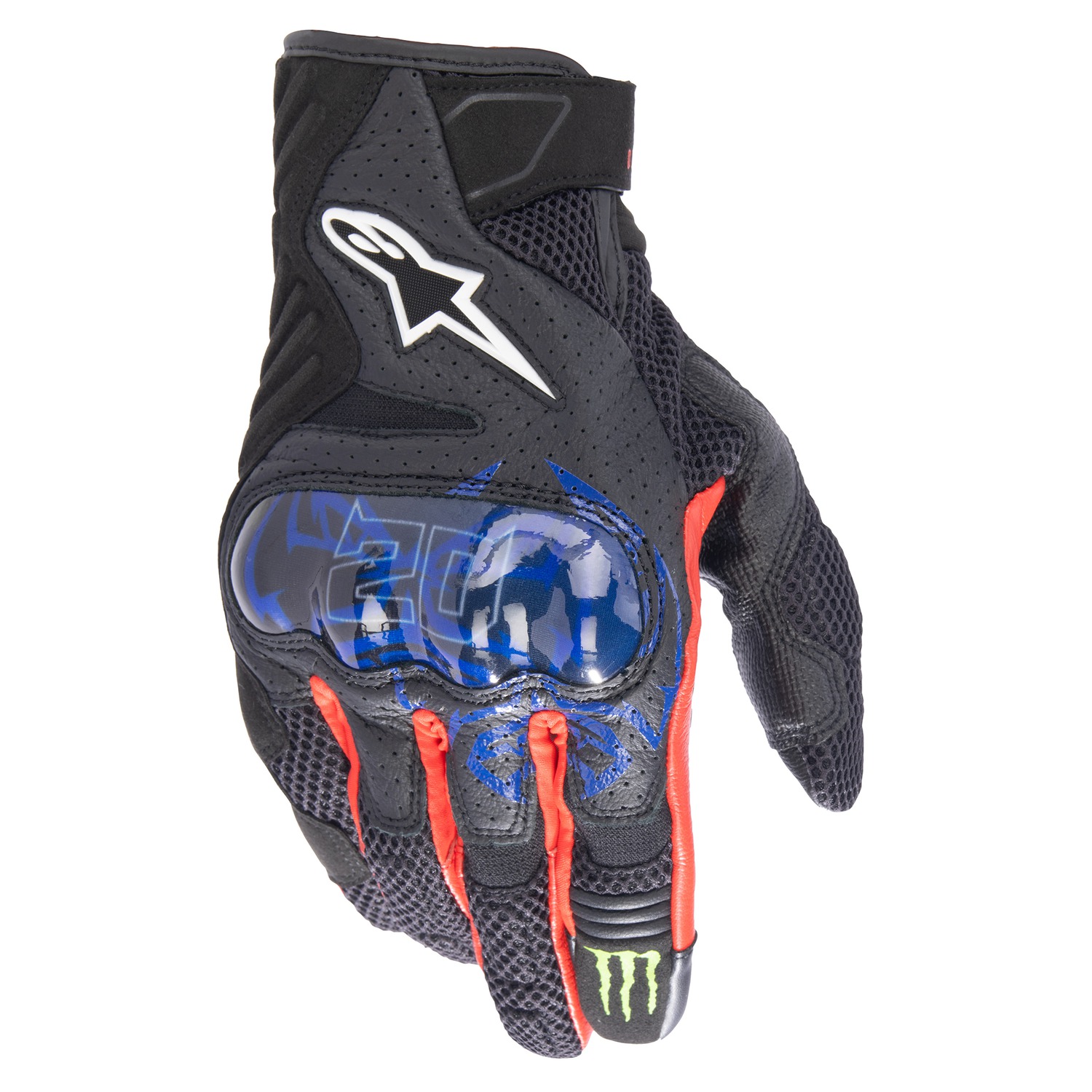 gloves SMX-1 AIR 2 MONSTER FQ20 collection, ALPINESTARS (black/red/blue/white/green) 2025