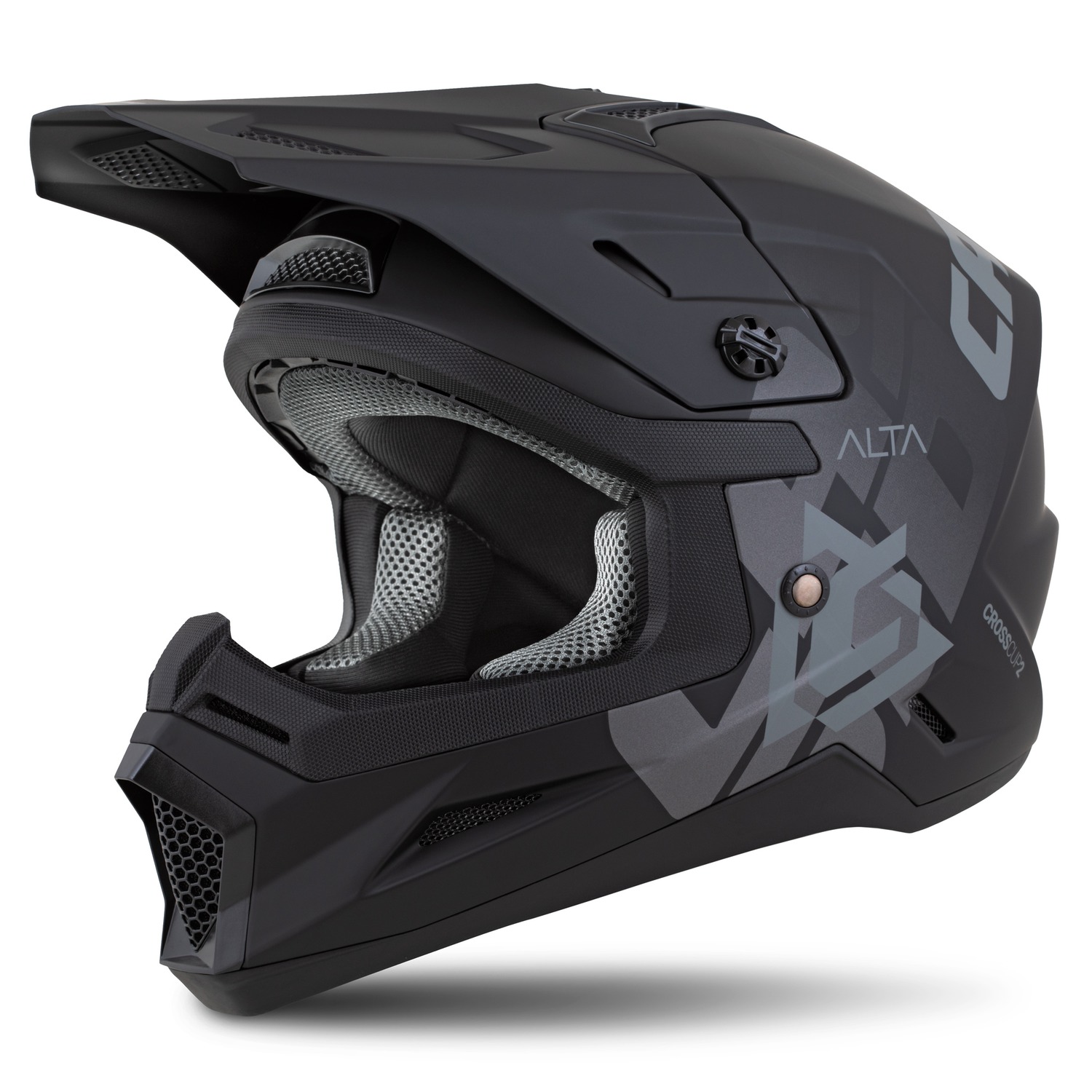 helmet Cross Cup 2 Alta Junior, CASSIDA (black matt/dark gray) 2025