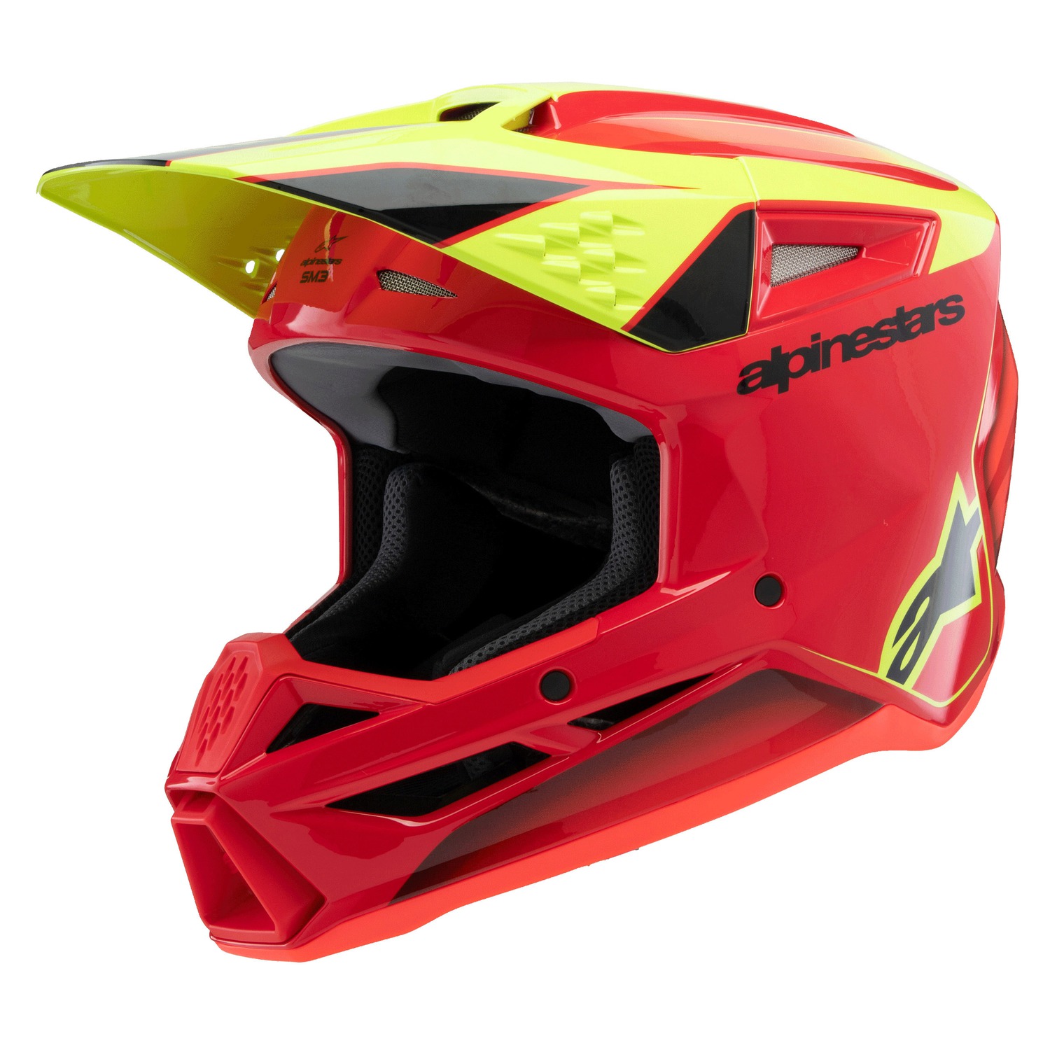 helmet S-M3 FRAY, ALPINESTARS, kids (red/yellow fluo/black) 2025