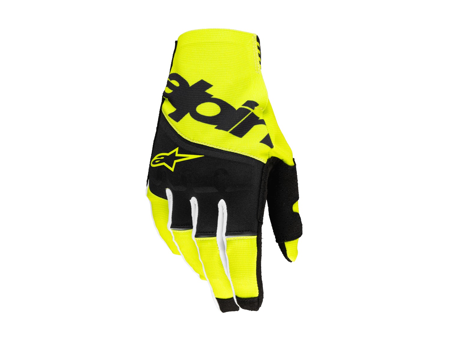gloves TECHSTAR, ALPINESTARS (black/yellow fluo) 2025