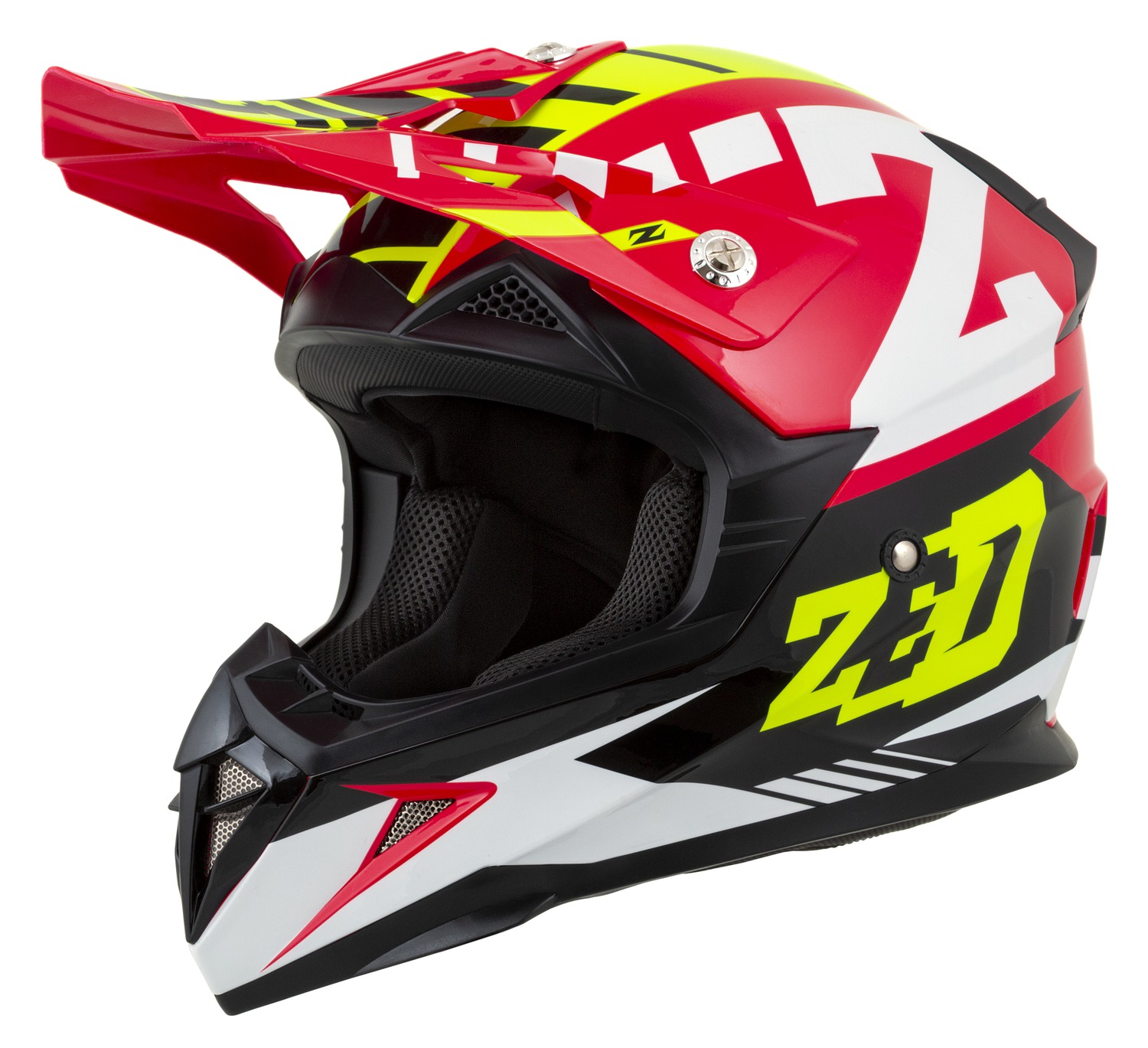 helmet X1.9D TARGA, ZED, kids (red/yellow fluo/black/white) 2025
