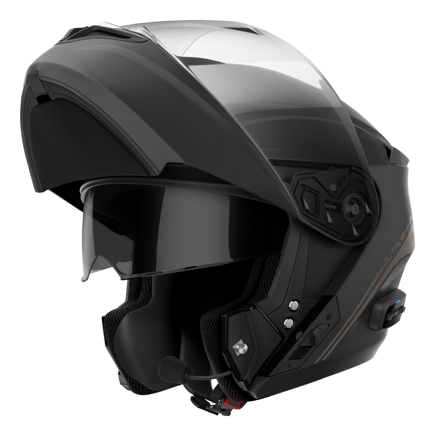 OUTRUSH R, Bluetooth Helmet, Flip-up, Matt Black, ECE 22.06
