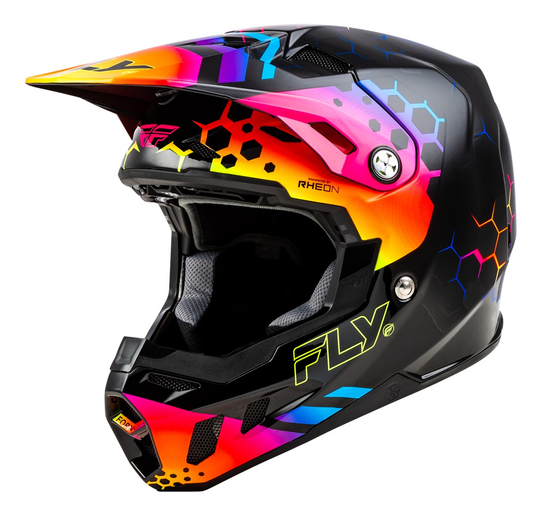 přilba FORMULA CC TEKTONIC, FLY RACING (černá/žlutá/růžová)