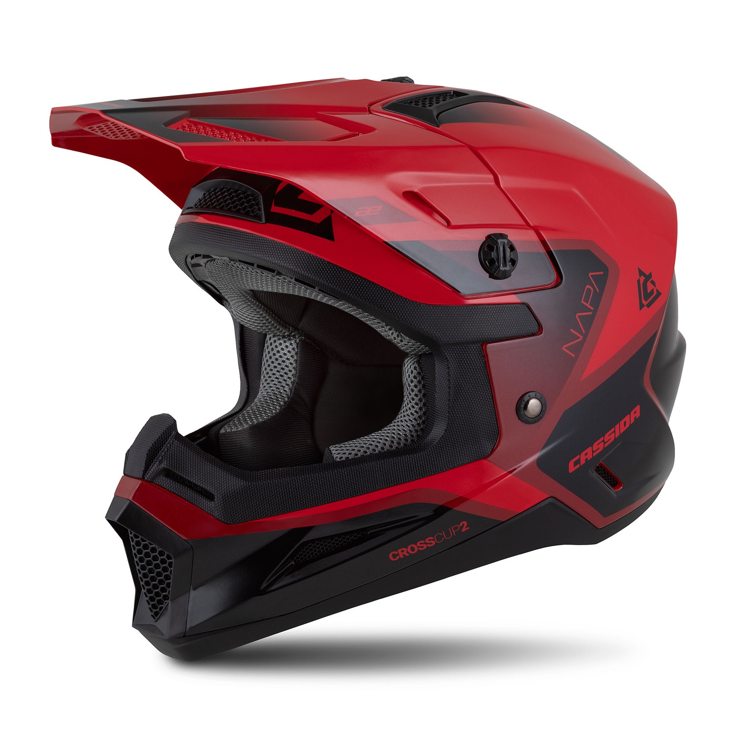 helmet Cross Cup 2 Napa Junior, CASSIDA (pearl red/maroon/black) 2025