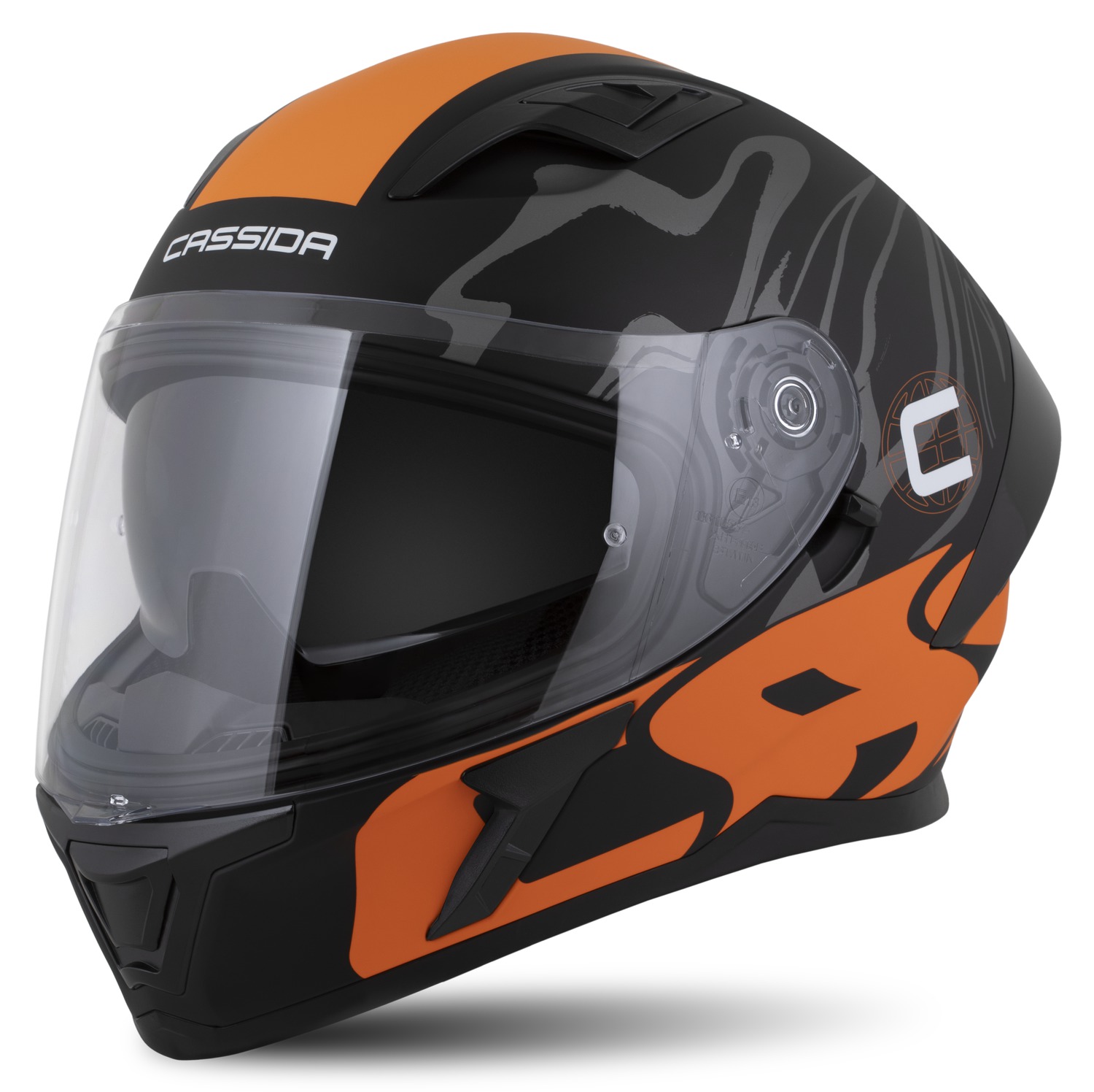 helmet Orbit Multivers, CASSIDA (black matt/orange/gray/white) 2025