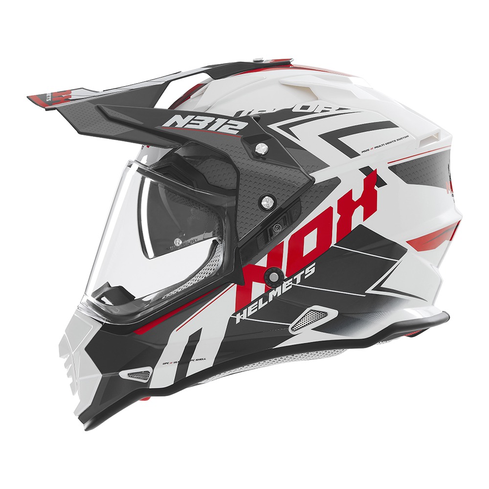 helmet N312 Vapor, NOX (white,black,red) 2025