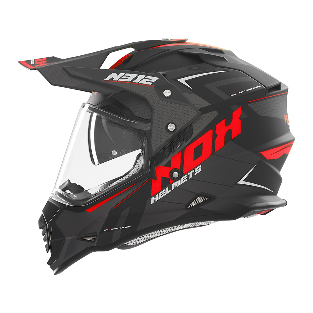 helmet N312 Vapor, NOX (black matt,red) 2025