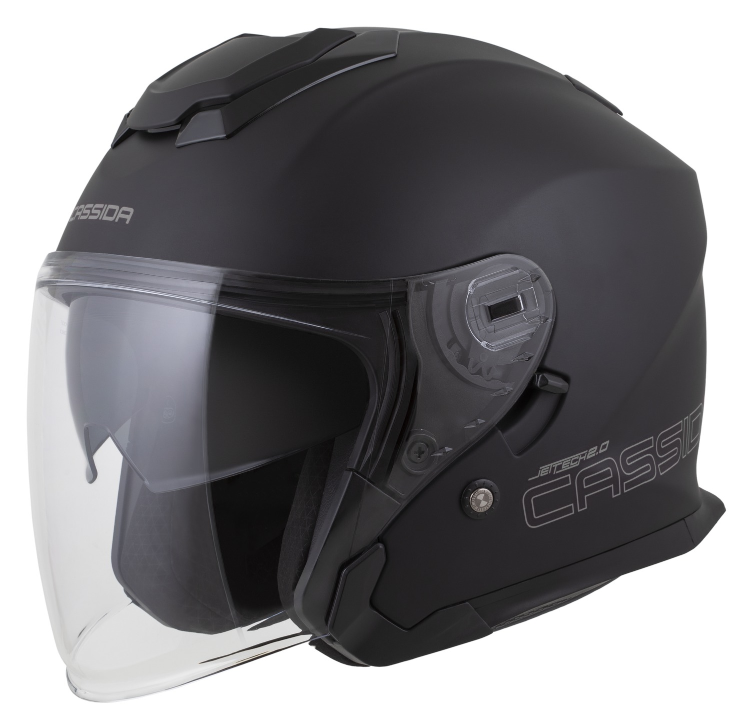 helmet Jet Tech 2.0 Solid, CASSIDA (black matt/gray) 2025