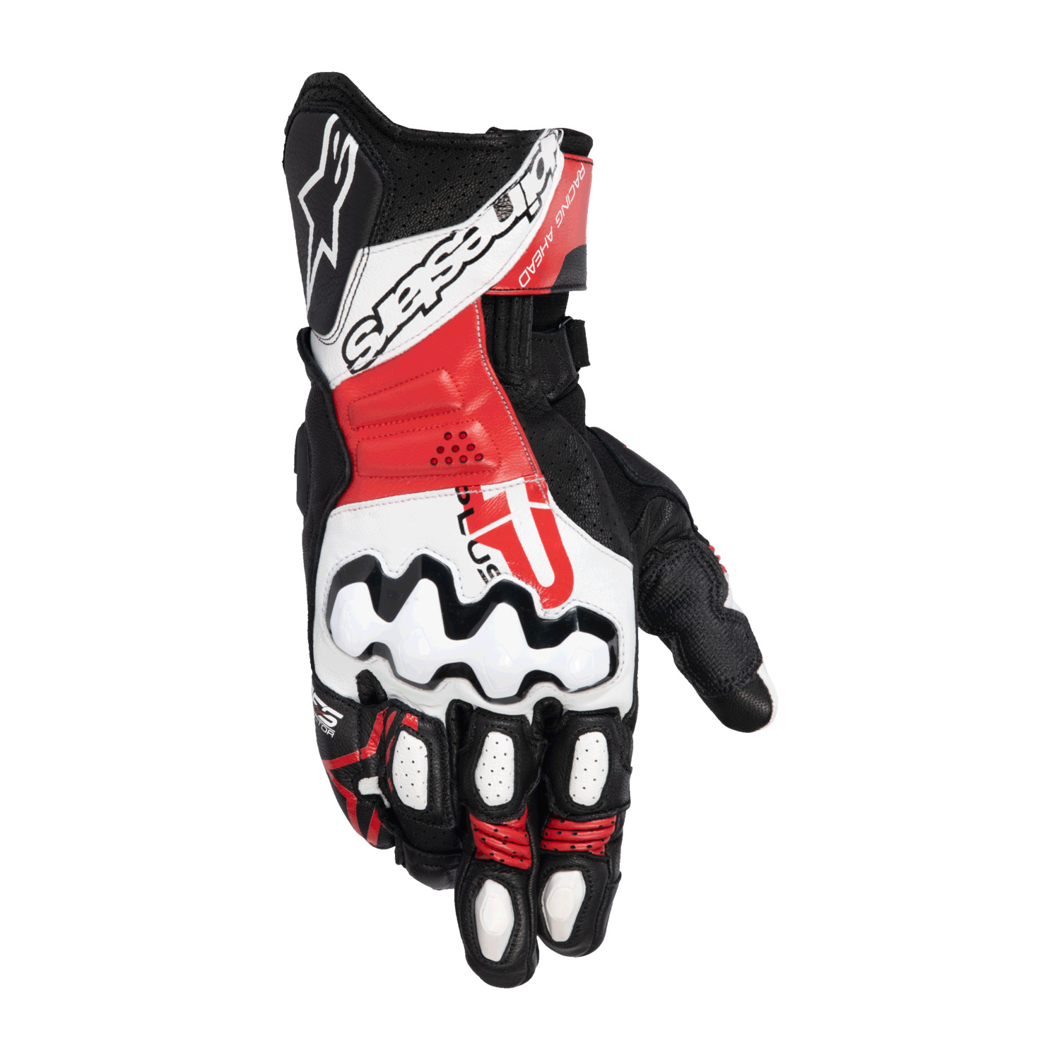 gloves GP PLUS R V3, ALPINESTARS (black/white/bright red) 2025